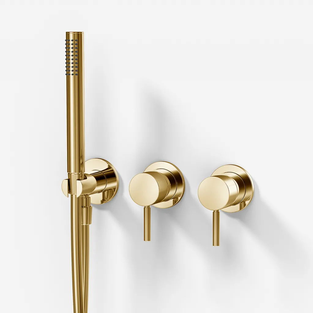 Semplice SBR801 - Shower Set, Polished Brass Natural