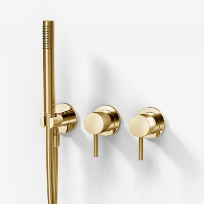 Semplice SBR801 - Shower Set, Polished Brass Natural