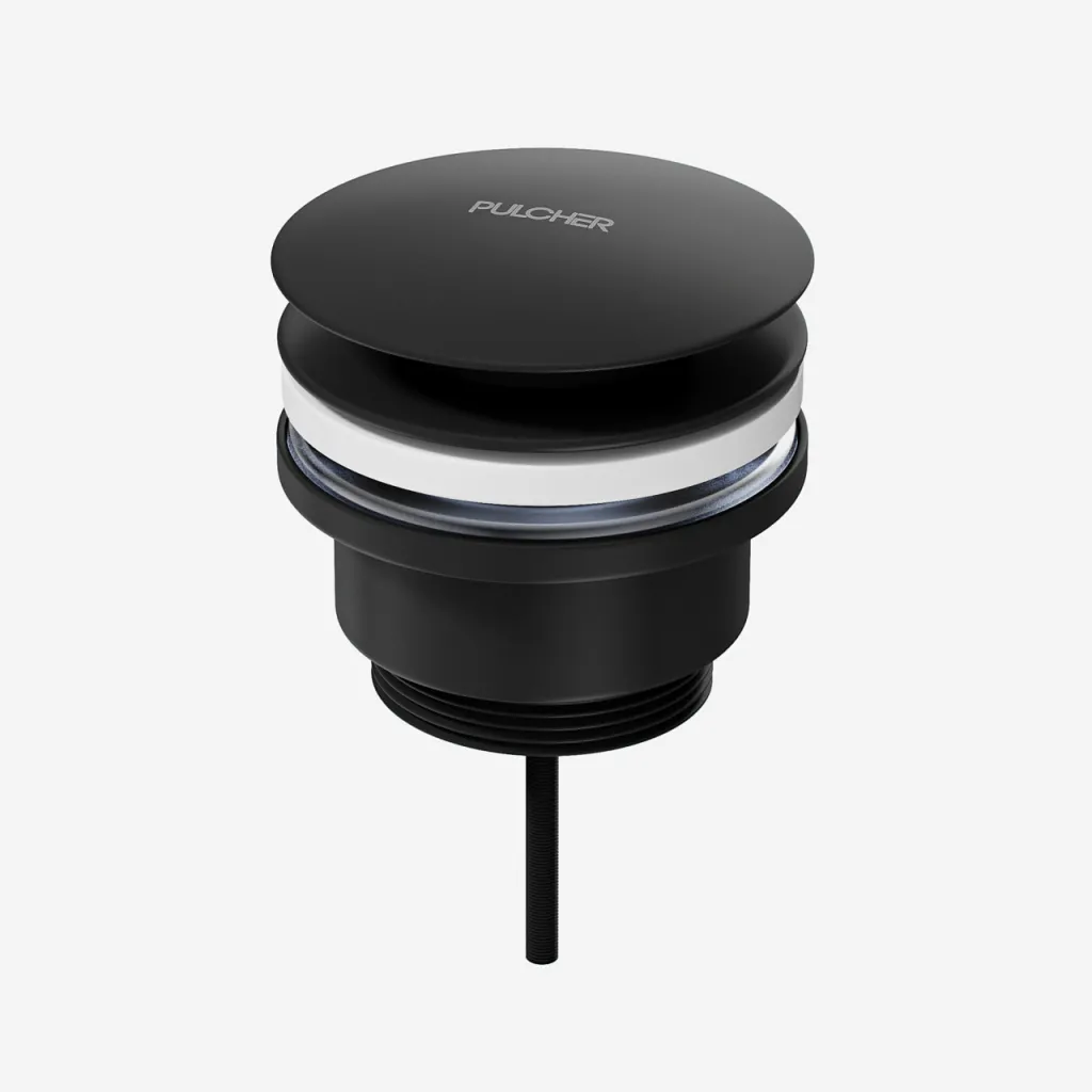Pulcher Semplice Fly 1¼” - Universal bottom valve, Matt black
