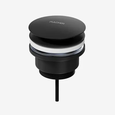 Pulcher Semplice Fly 1¼” - Universal bottom valve, Matt black
