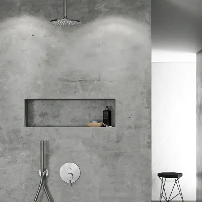 Classwell C16 S03 - Rain DeLuxe Ø20, w/ceiling arm, Brushed Stainless Steel