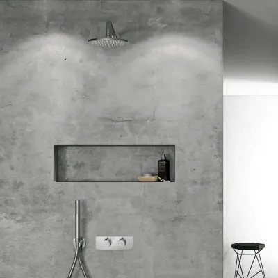 Classwell C18 S01 - Thermostat set Rain DeLuxe Ø20, wall, Brushed Stainless Steel