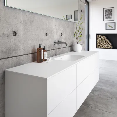 Pulcher Mood 180 Soft - Bathroom furniture 180x46 cm, Mathvid w/ SolidTec® sink