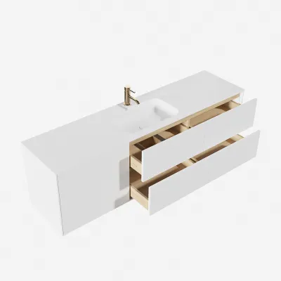Pulcher Mood 180 Soft - Bathroom furniture 180x46 cm, Mathvid w/ SolidTec® sink