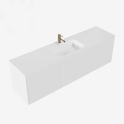 Pulcher Mood 180 Soft - Bathroom furniture 180x46 cm, Mathvid w/ SolidTec® sink