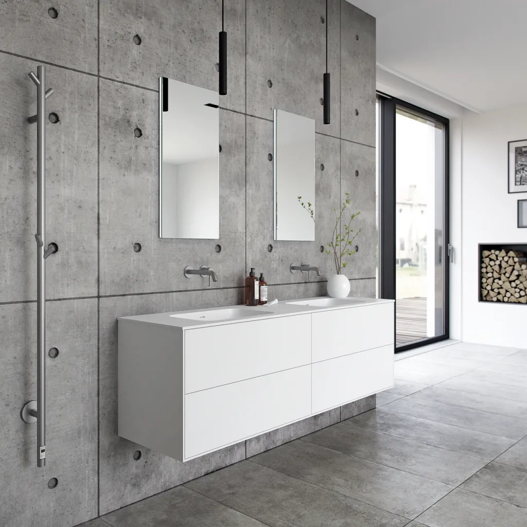 Pulcher Mood 180D Soft - Bathroom furniture 180x46 cm, Mathvid w/ SolidTec® sink