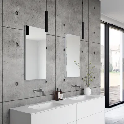Pulcher Mood 180D Soft - Bathroom furniture 180x46 cm, Mathvid w/ SolidTec® sink