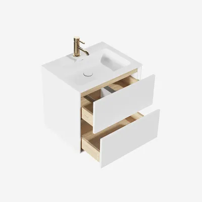 Pulcher Mood 60 Soho - Bathroom furniture 60x46 cm, Matt white w/ SolidTec® sink