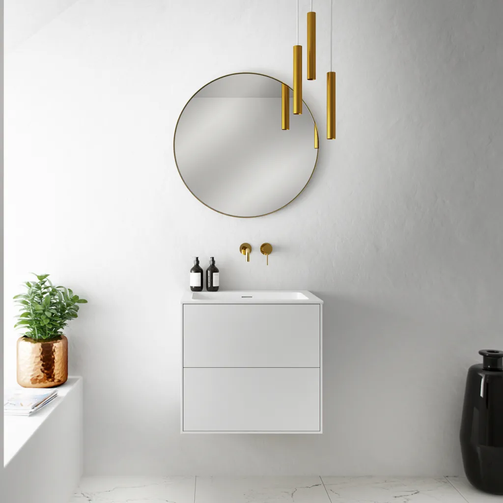 Pulcher Mood 60 Soho - Bathroom furniture 60x46 cm, Matt white w/ SolidTec® sink
