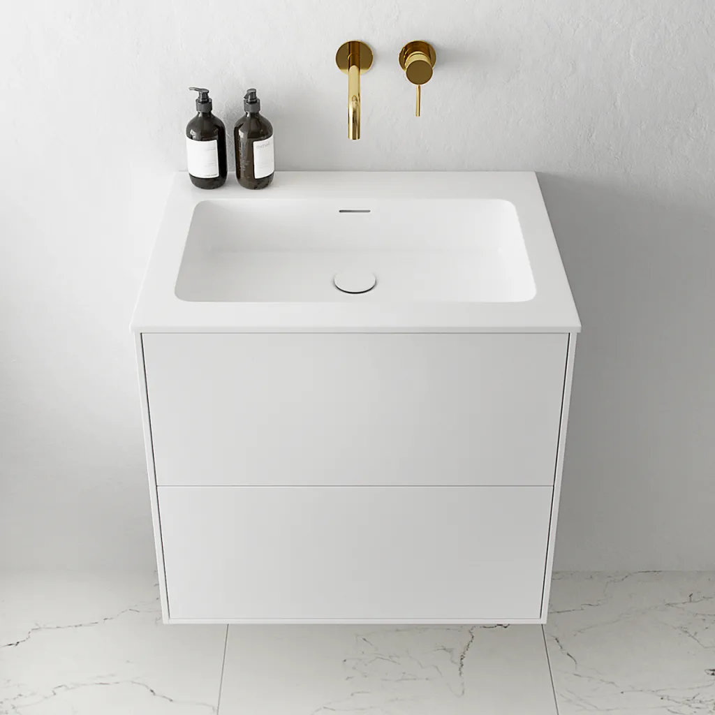 Pulcher Mood 60 Soho - Bathroom furniture 60x46 cm, Matt white w/ SolidTec® sink