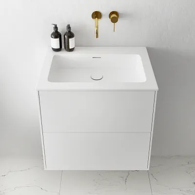 Pulcher Mood 60 Soho - Bathroom furniture 60x46 cm, Matt white w/ SolidTec® sink