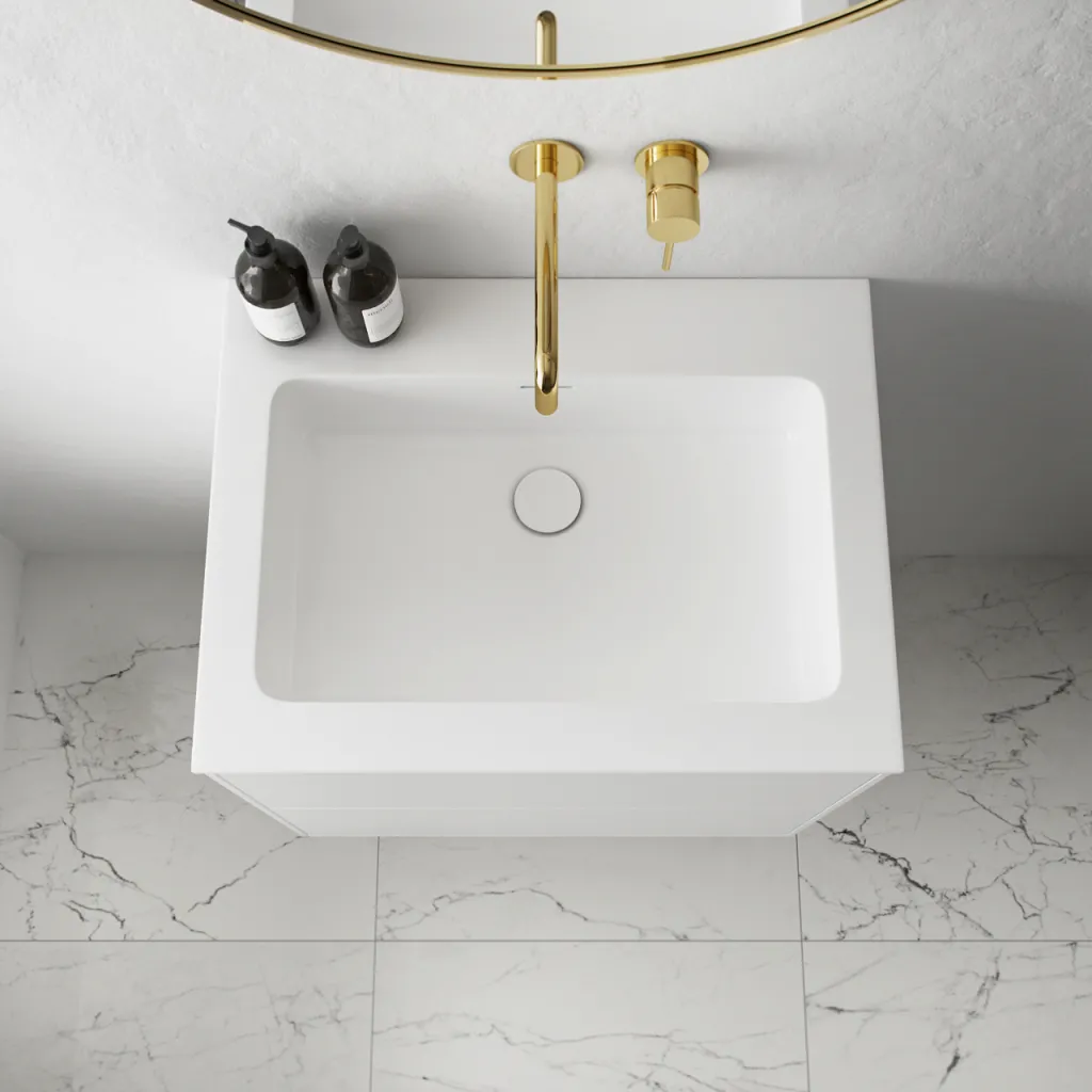 Pulcher Mood 60 Soho - Bathroom furniture 60x46 cm, Matt white w/ SolidTec® sink