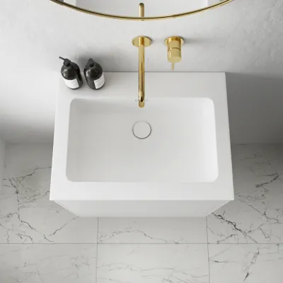 Pulcher Mood 60 Soho - Bathroom furniture 60x46 cm, Matt white w/ SolidTec® sink
