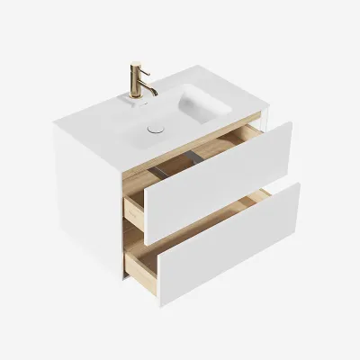 Pulcher Mood 80 Soho - Bathroom furniture 80x46 cm, Matt white w/ SolidTec® sink