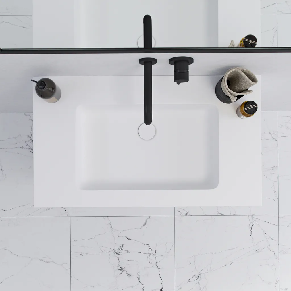 Pulcher Mood 80 Soho - Bathroom furniture 80x46 cm, Matt white w/ SolidTec® sink
