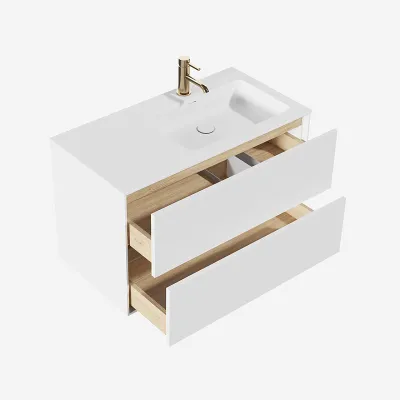Pulcher Mood 90R Soho - Bathroom furniture 90x46 cm, Mathvid w/ SolidTec® sink