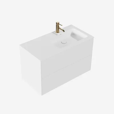 Pulcher Mood 90R Soho - Bathroom furniture 90x46 cm, Mathvid w/ SolidTec® sink