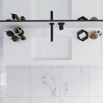 Pulcher Mood 120 Soho - Bathroom furniture 120x46 cm, Matt white w/ SolidTec® sink