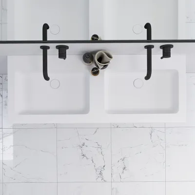 Pulcher Mood 120D Soho - Bathroom furniture 120x46 cm, Matt white w/ SolidTec® sink