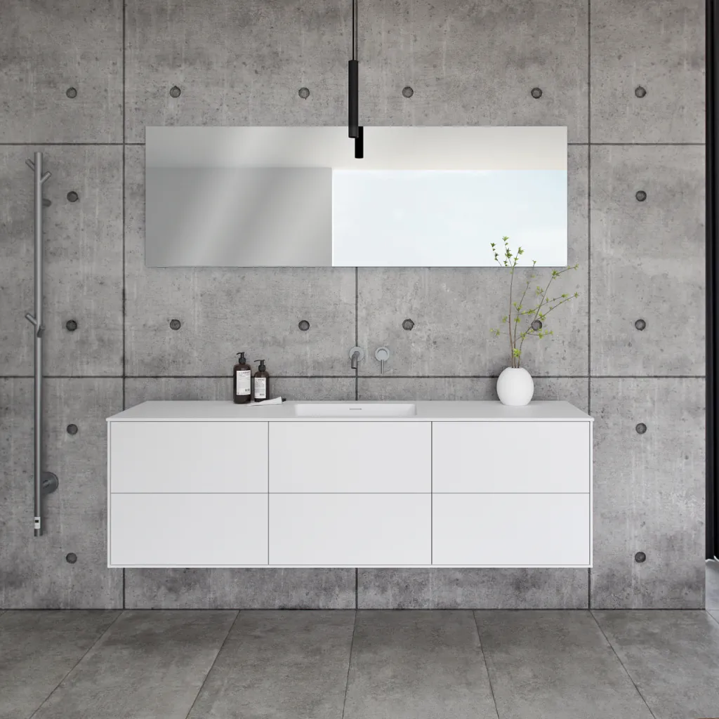 Pulcher Mood 180 Soho - Bathroom furniture 180x46 cm, Matt white w/ SolidTec® sink