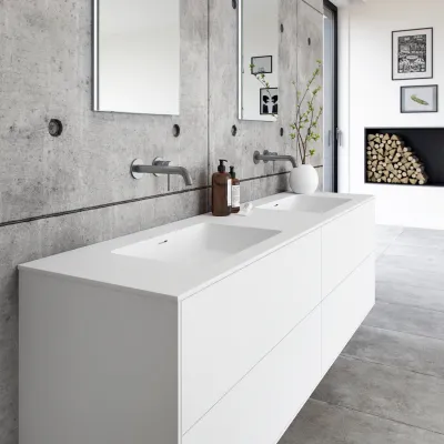 Pulcher Mood 180D Soho - Bathroom furniture 180x46 cm, Mathvid w/ SolidTec® sink