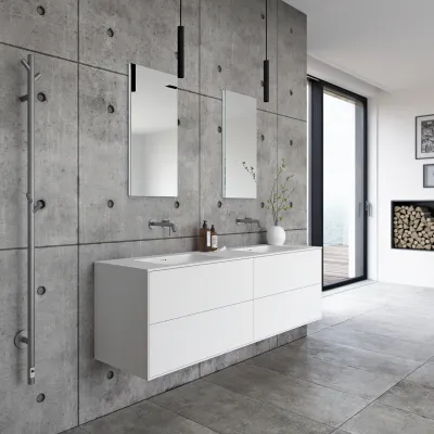 Pulcher Mood 180D Soho - Bathroom furniture 180x46 cm, Mathvid w/ SolidTec® sink