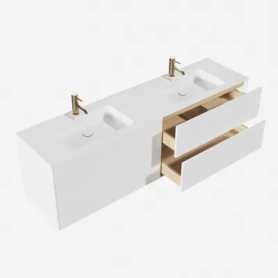 Pulcher Mood 180D Soho - Bathroom furniture 180x46 cm, Mathvid w/ SolidTec® sink