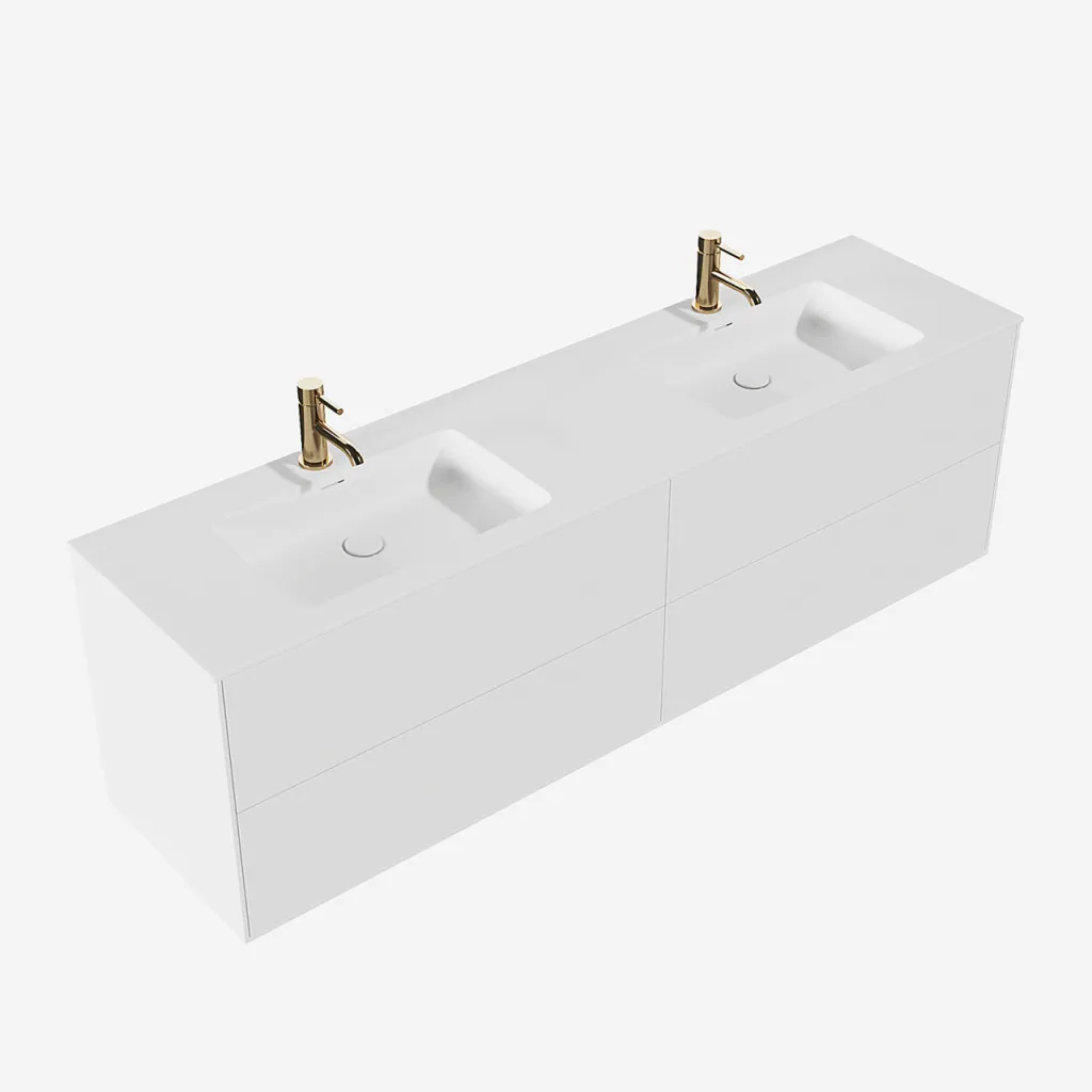 Pulcher Mood 180D Soho - Bathroom furniture 180x46 cm, Mathvid w/ SolidTec® sink